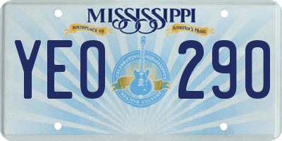 MS license plate YEO290