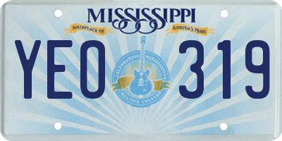 MS license plate YEO319