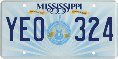 MS license plate YEO324