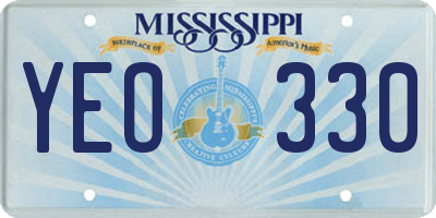 MS license plate YEO330