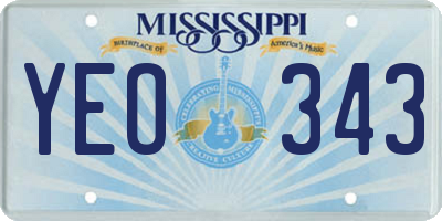 MS license plate YEO343