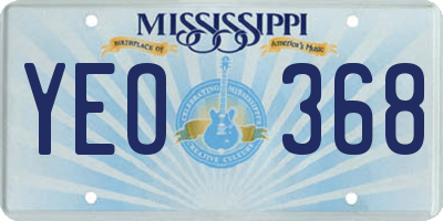 MS license plate YEO368