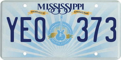 MS license plate YEO373