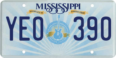 MS license plate YEO390