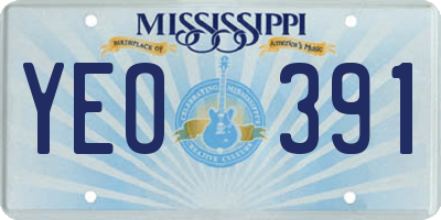 MS license plate YEO391