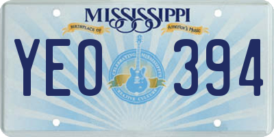 MS license plate YEO394