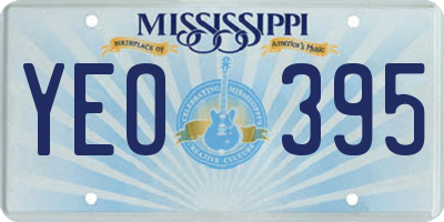 MS license plate YEO395