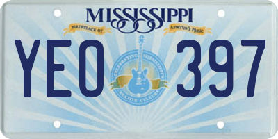 MS license plate YEO397