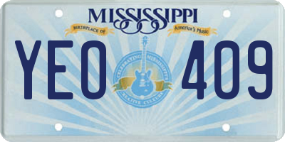 MS license plate YEO409