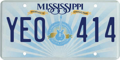 MS license plate YEO414