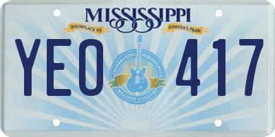 MS license plate YEO417