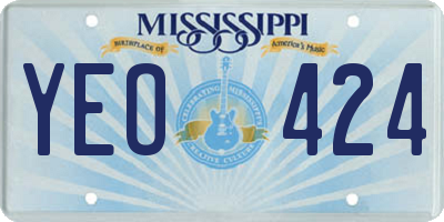 MS license plate YEO424