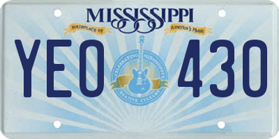 MS license plate YEO430