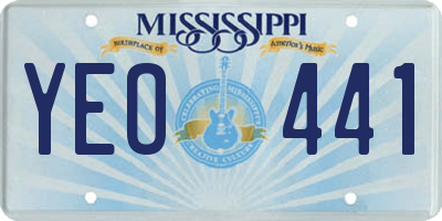 MS license plate YEO441