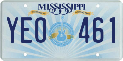 MS license plate YEO461