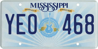 MS license plate YEO468