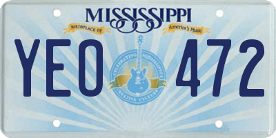 MS license plate YEO472