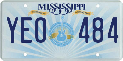 MS license plate YEO484