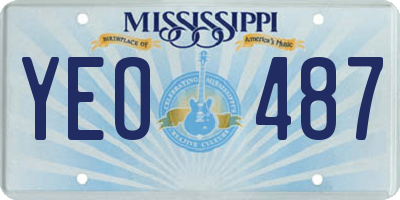 MS license plate YEO487