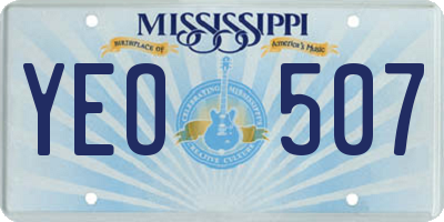 MS license plate YEO507