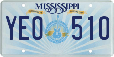 MS license plate YEO510