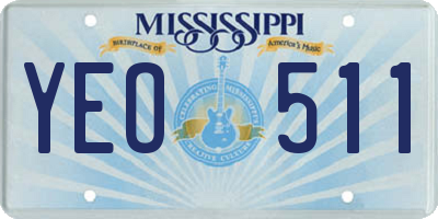 MS license plate YEO511