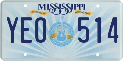 MS license plate YEO514