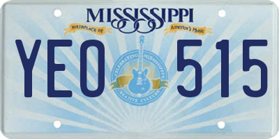 MS license plate YEO515