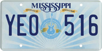 MS license plate YEO516