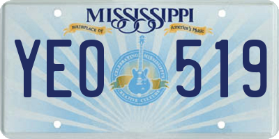 MS license plate YEO519