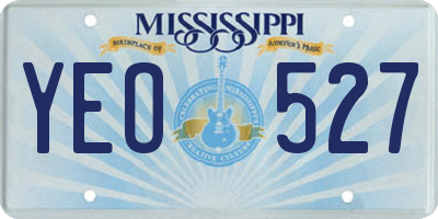 MS license plate YEO527