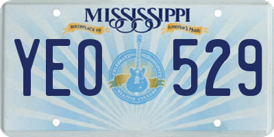 MS license plate YEO529
