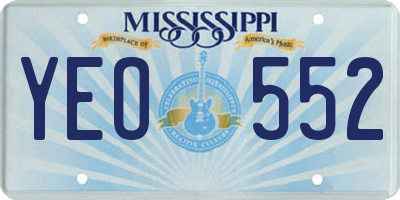 MS license plate YEO552