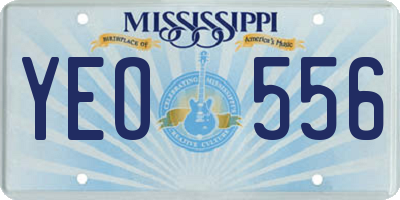 MS license plate YEO556