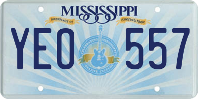 MS license plate YEO557