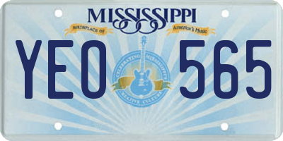 MS license plate YEO565