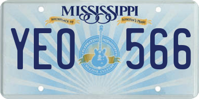 MS license plate YEO566