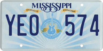 MS license plate YEO574