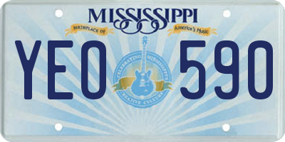 MS license plate YEO590