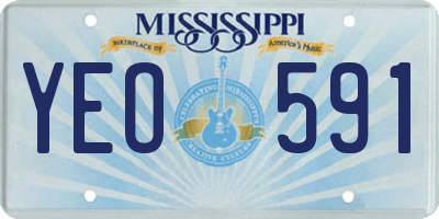 MS license plate YEO591