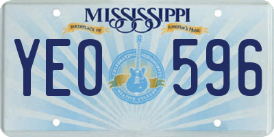 MS license plate YEO596