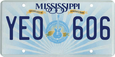 MS license plate YEO606