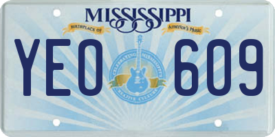MS license plate YEO609