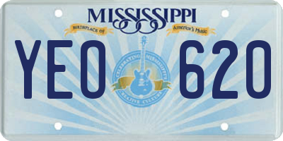 MS license plate YEO620