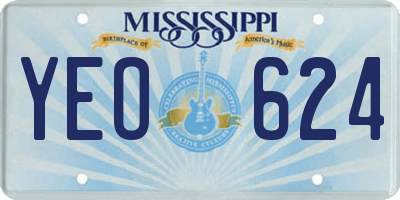 MS license plate YEO624