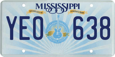 MS license plate YEO638