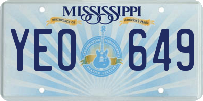 MS license plate YEO649