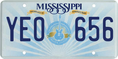 MS license plate YEO656