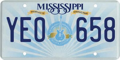 MS license plate YEO658