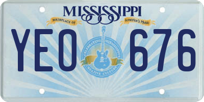 MS license plate YEO676